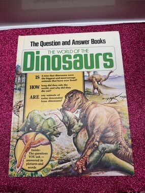 Vintage 80s The World of the Dinosaurs Hardcover Book -